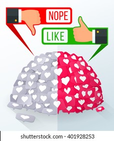 Likes and dislike illustration.