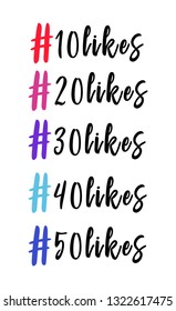 likes hashtag symbol