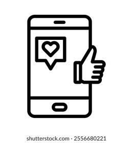 likes icon line vector illustration on white background.