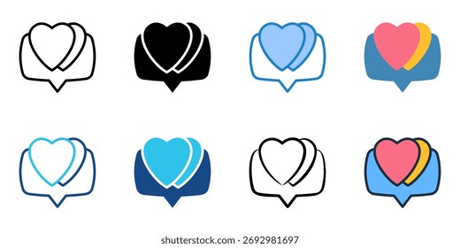 Conjunto de iconos de Me gusta colección de estilo múltiple 

