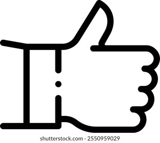 ícone curtidas. Design De Estilo Linear Fino Isolado Em Plano De Fundo Branco