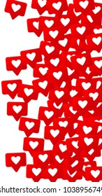 Likes Icons. Notifications with Likes, Followers and Comments. Social Media Marketing. Rating Scale Elements of Design for Web, Advertisement, Promotion, Marketing, Internet, App, SMM, CEO 