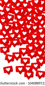 Likes Icons. Notifications with Likes, Followers and Comments. Social Media Marketing. Rating Scale Elements of Design for Web, Advertisement, Promotion, Marketing, Internet, App, SMM, CEO 