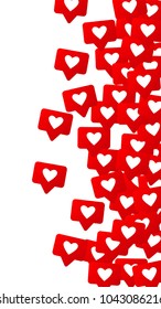 Likes Icons. Notifications with Likes, Followers and Comments. Social Media Marketing. Rating Scale Elements of Design for Web, Advertisement, Promotion, Marketing, Internet, App, SMM, CEO 