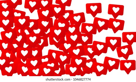 Likes Icons. Notifications with Likes, Followers and Comments. Social Media Marketing. Rating Scale Elements of Design for Web, Advertisement, Promotion, Marketing, Internet, App, SMM, CEO 