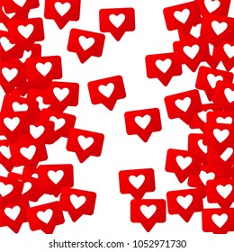 Likes Icons. Notifications with Likes, Followers and Comments. Social Media Marketing. Rating Scale Elements of Design for Web, Advertisement, Promotion, Marketing, Internet, App, SMM, CEO 