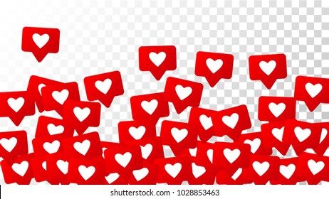 Likes Icons. Notifications with Likes. Social Media Marketing. Rating Scale Elements of Design for Web, Advertisement, Promotion, Marketing, Internet, App, SMM, CEO 