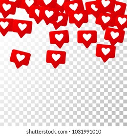 Likes Icons. Notifications with Likes. Social Media Marketing. Rating Scale Elements of Design for Web, Advertisement, Promotion, Marketing, Internet, App, SMM, CEO 