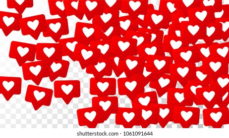 Likes Icons. Notifications with Likes. Social Media Marketing. Rating Scale Elements of Design for Web, Advertisement, Promotion, Marketing, Internet, App, SMM, CEO 
