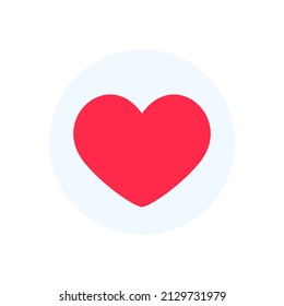 Likes in shape of heart. Red like icon or emoticon. Vector illlustration isolated in white background