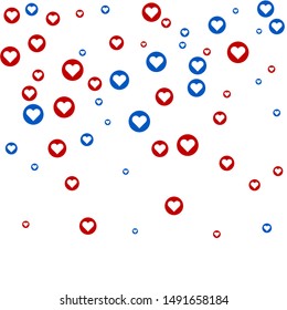 Likes. Social network. Marketing decoration. Random hearts