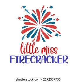 
lil miss firecracker. is a vector design for printing on various surfaces like t shirt, mug etc. 
