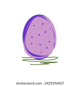 lila egg with dots, for am minimalistic home decor