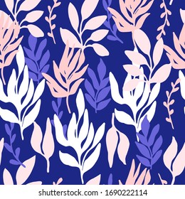 Lila Seamless Vector Patterns with modern floral motifs