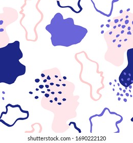 Lila Seamless Vector Patterns with modern floral motifs