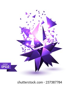 Lilac abstraction cosmic explosion. Vector illustration. Technology background. eps10. Vector illustration.
