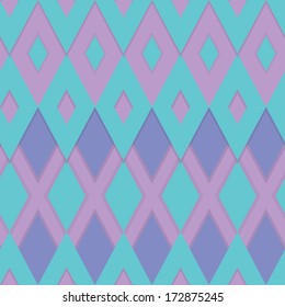 Lilac and Aquamarine Geometric Seamless Pattern