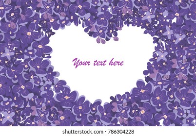 Lilac background. Adorable design template.