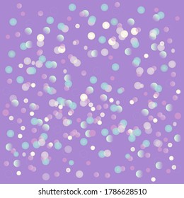 Lilac background with round shapes imitating glitter.