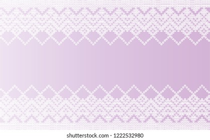 Lilac background with white lace borders 