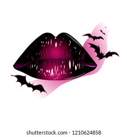 Lilac bat lips