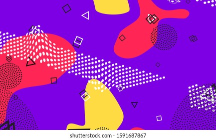 Lilac Beautiful Art. Summer Composition. Coral Cartoon Pattern. Yellow Modern Decor. Cool Cover. Violet Cute Print. Purple Flyer.