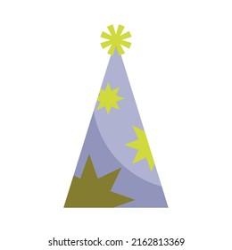 lilac birthday hat isolated icon