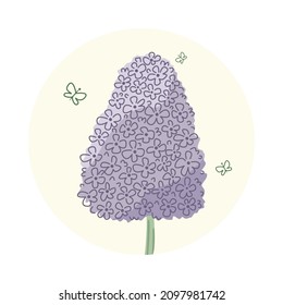 
Rama de lagarto en un fondo beige con mariposas. Diseño primaveral o veraniego. Se puede usar como icono o fondo para los resaltados de Instagram. Diseño de vectores.