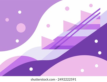 Lilac color abstract background with fluid shapes and gradients, perfect for modern designs.