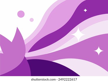 Lilac color abstract background with fluid shapes and gradients, perfect for modern designs.