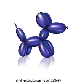 Lilac color Balloon twisted in the shape of a dog