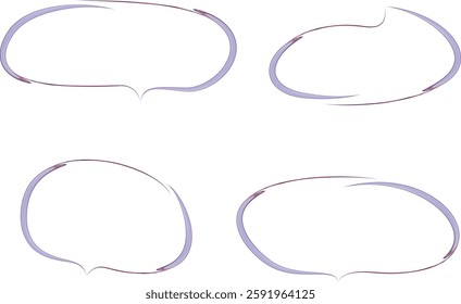 lilac color doodle abstract dialogue clouds