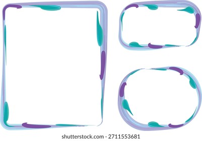 Marcos de diseño de Elementos decorativos de colores lilas Formas
