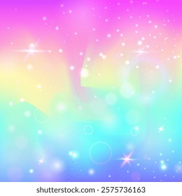 Lilac Colorful Hologram. Girl Background. Fairy Gradient. Fairytale Girlish Mesh. Pink Blurred Pattern. Purple Kawaii Invitation. Unicorn Glitter. Stars Fairy Gradient.