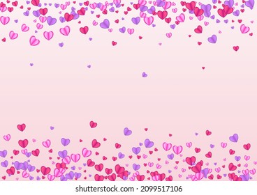 Vector rosa Lilac Confetti Fondo. Corazón de marco doblado. Textura de diseño de hondas. Ilustración De Tender Confetti Rain. Fondo morado brillante.