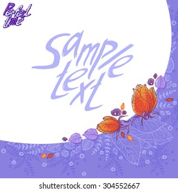 Lilac day. Vector artwork for design.