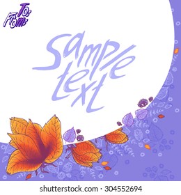 Lilac day. Vector artwork for design.