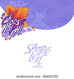 Lilac day. Vector artwork for design.