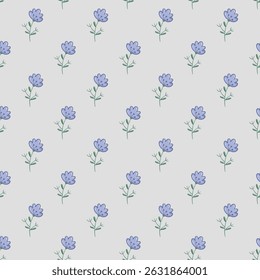 Lilac Floral Seamless Pattern Illustration Texture Background Wallpaper For Fabric Textile