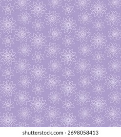 Diseño de Vector de Fondo de pantalla sin patrón floral lila