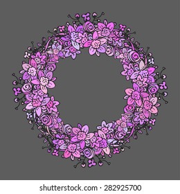lilac floral wreath