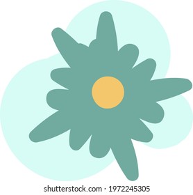 Lilac Flower, Icon Illustration, Vector On White Background