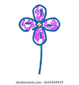 lilac flower spring doodle icon sketch vector. lilac flower spring sign. isolated symbol illustration