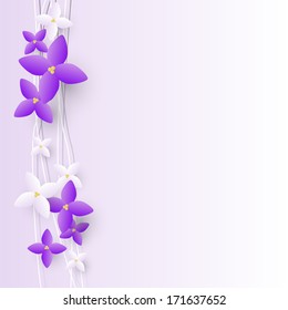 Lilac flowers border for Your design