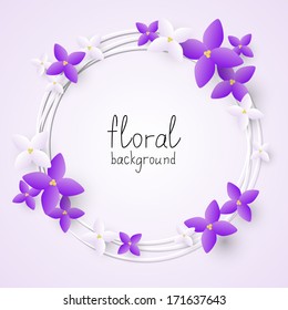 Lilac flowers frame for Your design