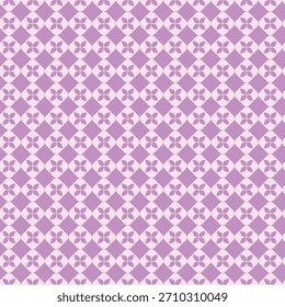 Fondo de patrón geométrico lila con adorno floral