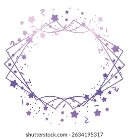 Quadro de gradiente Lilac no fundo branco.