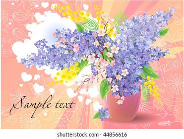 Lilac greeting card