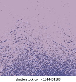 Lilac Grunge dust messy background. Distressed spray grainy overlay texture. Dirty powder rough empty cover template. Aged splatter crumb wall backdrop. Weathered aging design element. EPS10 vector.