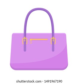 Lilac handbag. Vector illustration on a white background.